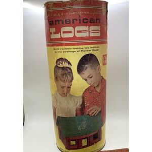 Vintage Halsam Original Hewn Square American Logs Set No. 815 68 Pieces